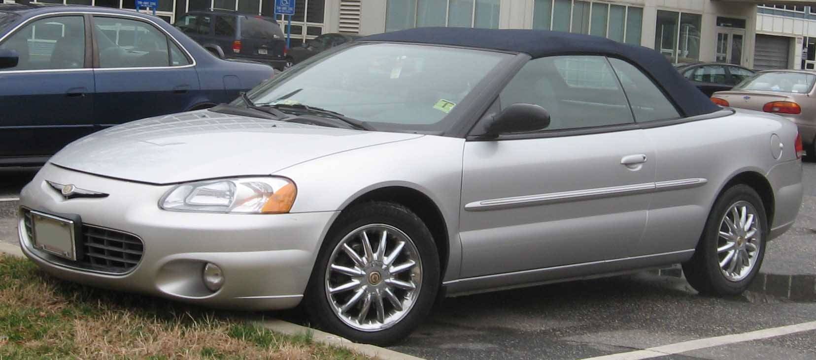 2001 sebring coupe tire size